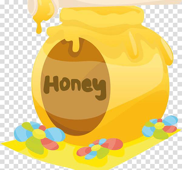 Pancake Honey Cartoon Illustration, honey transparent background PNG clipart