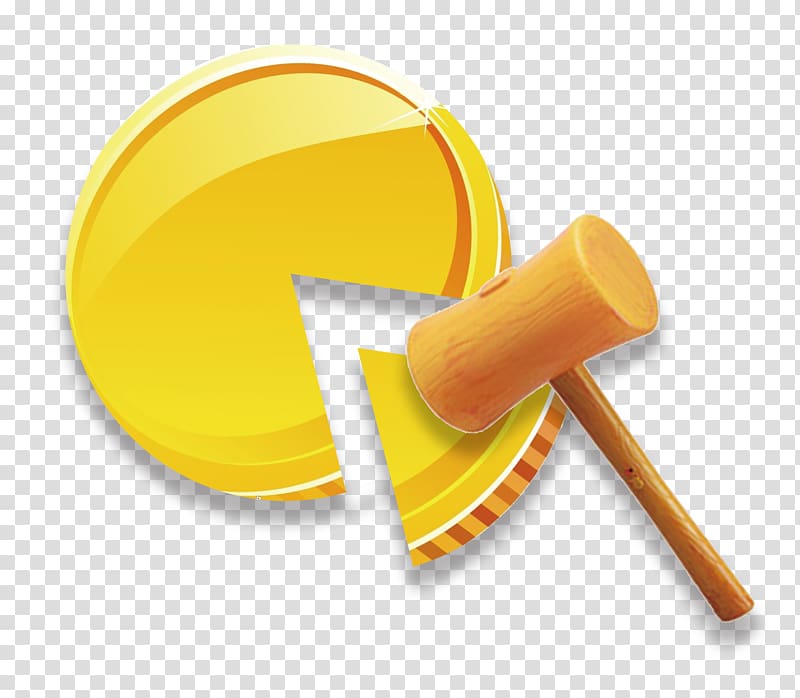 Cartoon Hammer Animation, Cartoon gold hammer decoration pattern transparent background PNG clipart