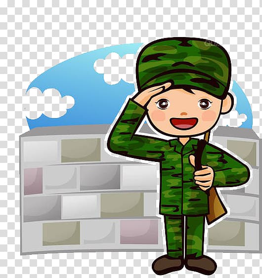 cartoon soldier saluting easy to draw