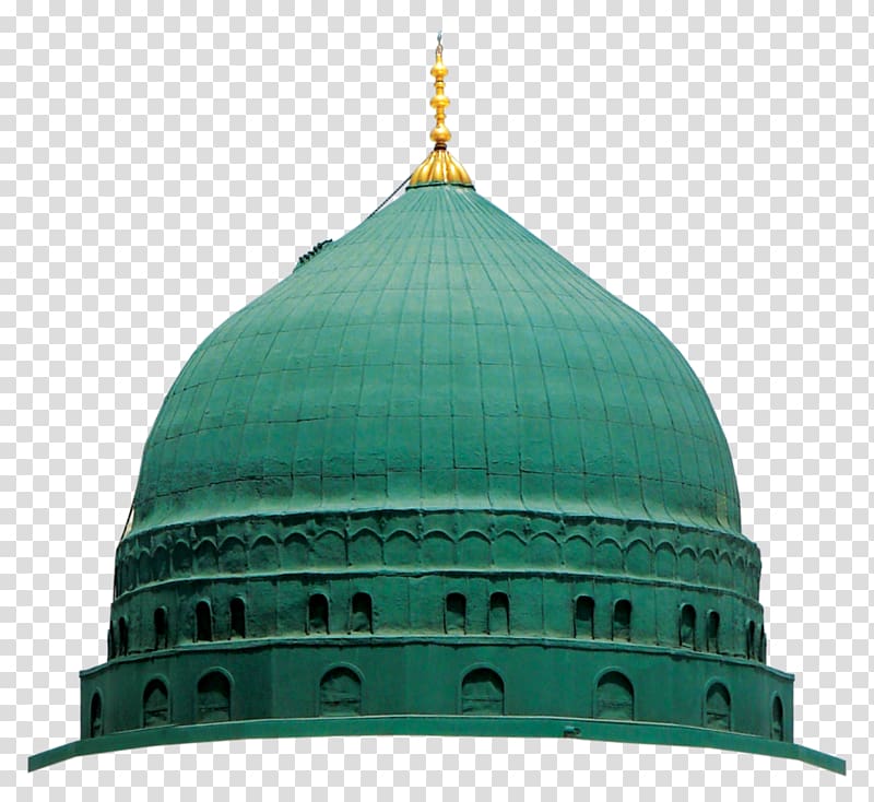 green dome building illustration, Al-Masjid an-Nabawi Great Mosque of Mecca Ya Muhammad Durood, Islam transparent background PNG clipart