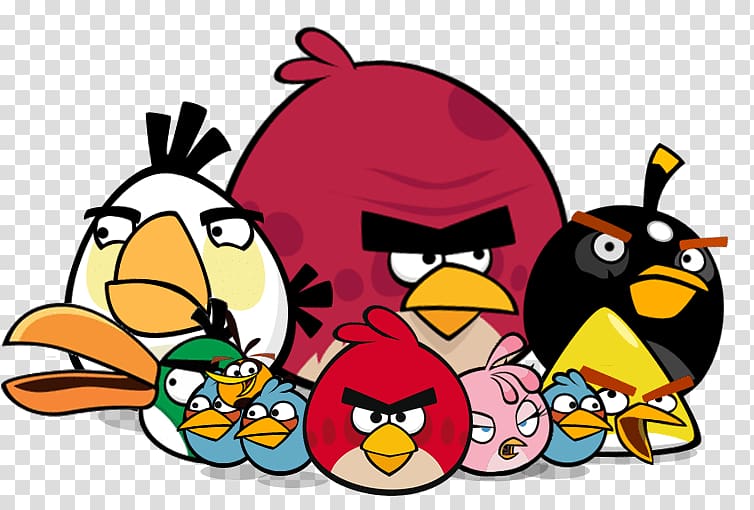 Angry Birds illustration, Angry Birds Group transparent background PNG clipart