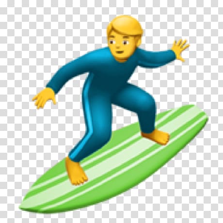 Surfing Emoji Surfboard Skateboarding, surfing transparent background PNG clipart