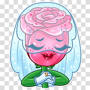 Telegram Sticker Flower Petal, romantic stickers for whatsapp transparent background PNG clipart thumbnail