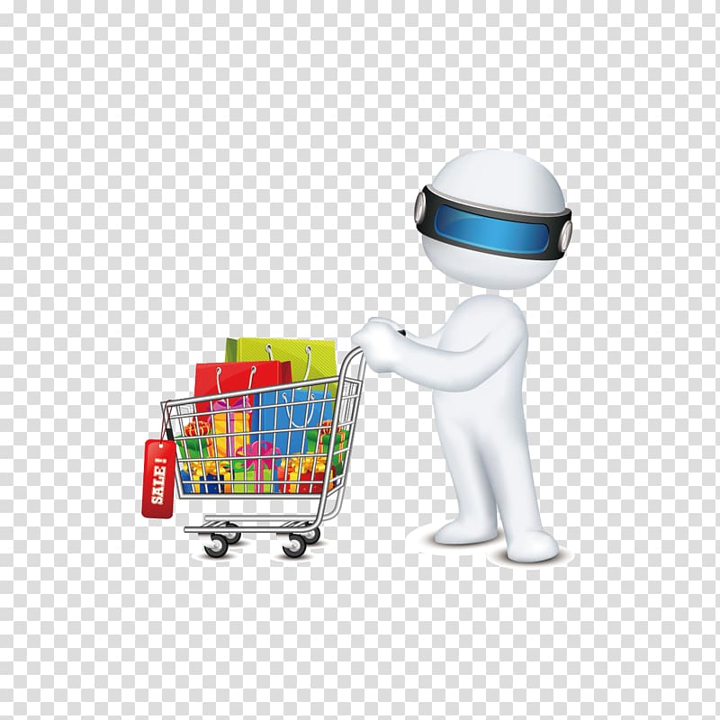 , People pushing a shopping cart transparent background PNG clipart