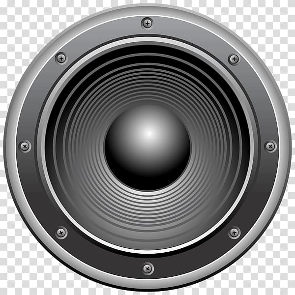 gray speaker subwoofer , Loudspeaker transparent background PNG clipart