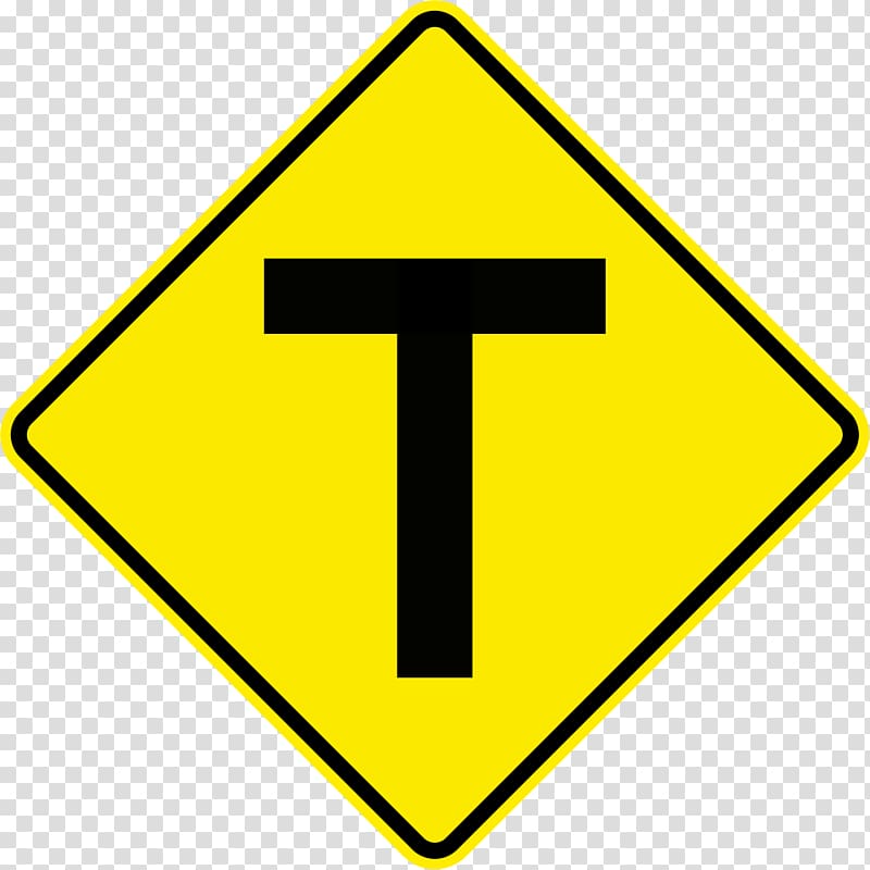 Three-way junction Traffic sign Road Warning sign, jamaica transparent background PNG clipart