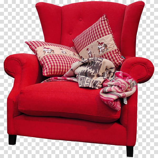 Loveseat Couch Wing chair, chair transparent background PNG clipart