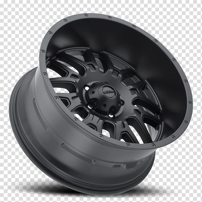 Alloy wheel Rim Spoke Tire, black silk transparent background PNG clipart