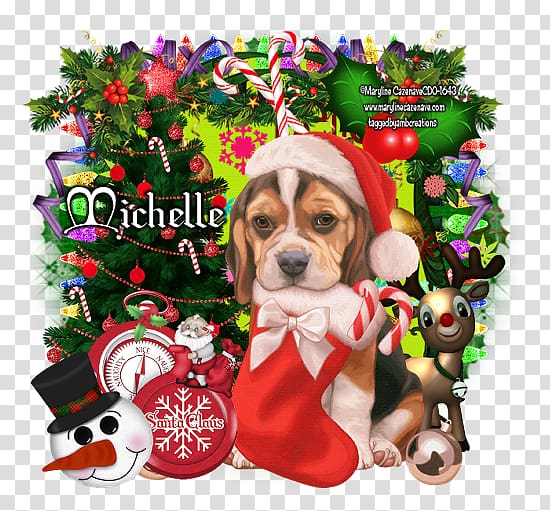 Beagle Dog breed Puppy Christmas ornament, puppy transparent background PNG clipart