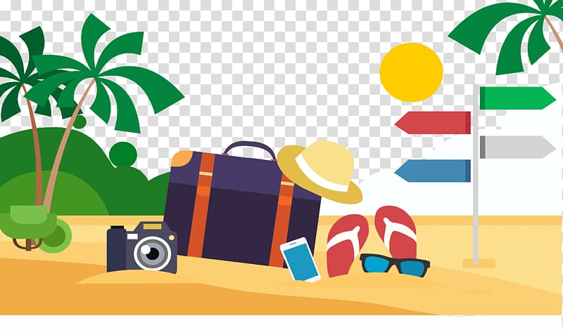 Beach Illustration, Sunny beach transparent background PNG clipart