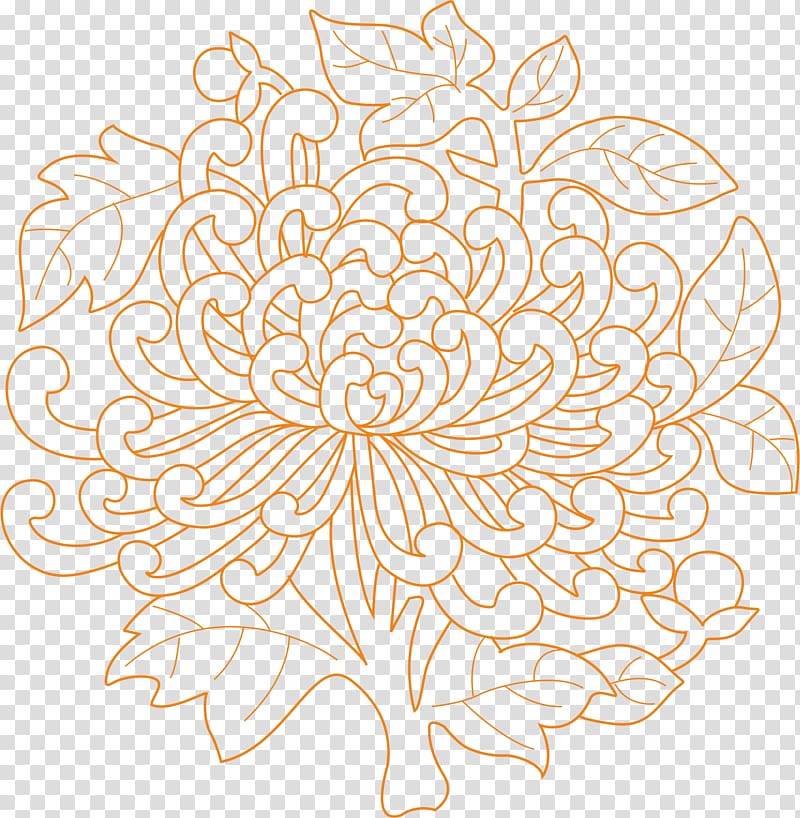 brown flower illustration, Floral design Chrysanthemum, Chrysanthemum pattern transparent background PNG clipart
