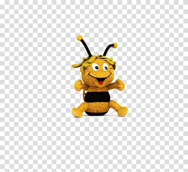 Bee Stuffed toy Doll 3D computer graphics, Cute little bee transparent background PNG clipart