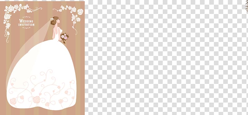Wedding invitation Paper Text, Romantic wedding card transparent background PNG clipart