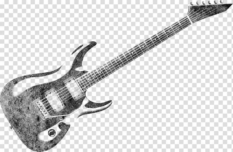 Acoustic-electric guitar Bass guitar Microphone, Creative Electric Guitar transparent background PNG clipart