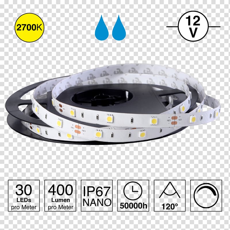 LED strip light Light-emitting diode White Color rendering index, light transparent background PNG clipart