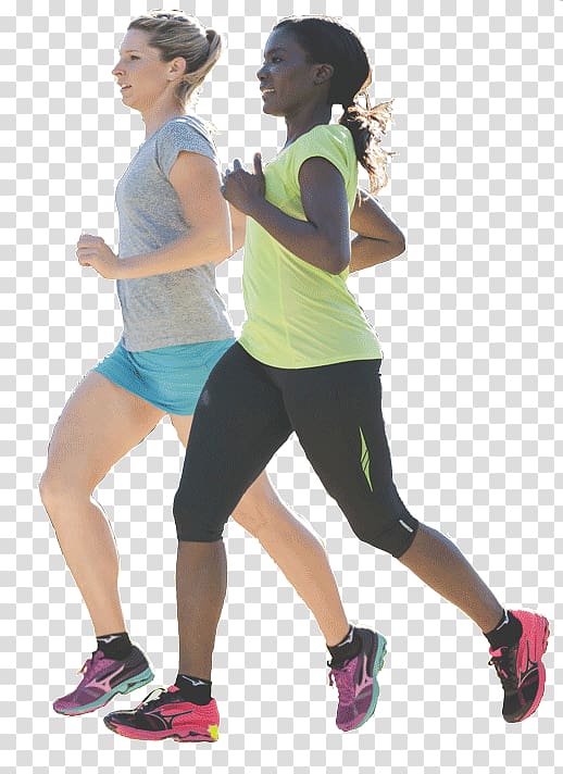 two women running, Running Jogging , running man transparent background PNG clipart