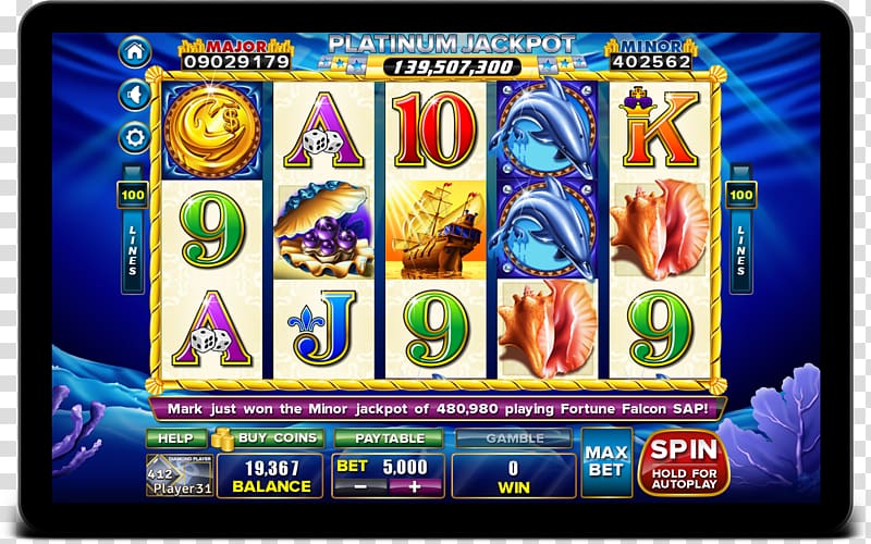 Game Slot machine Multimedia, Paradise Casino transparent background PNG clipart