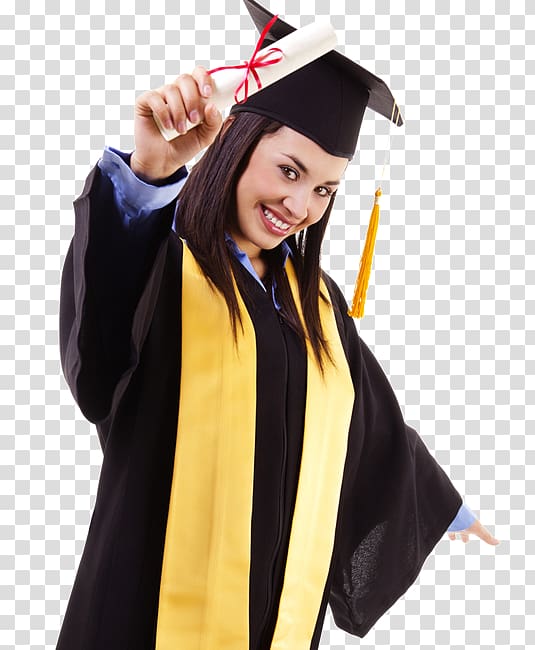 woman holding diploma while smiling, Graduation ceremony Square academic cap Academic dress Diploma Student, graduation transparent background PNG clipart