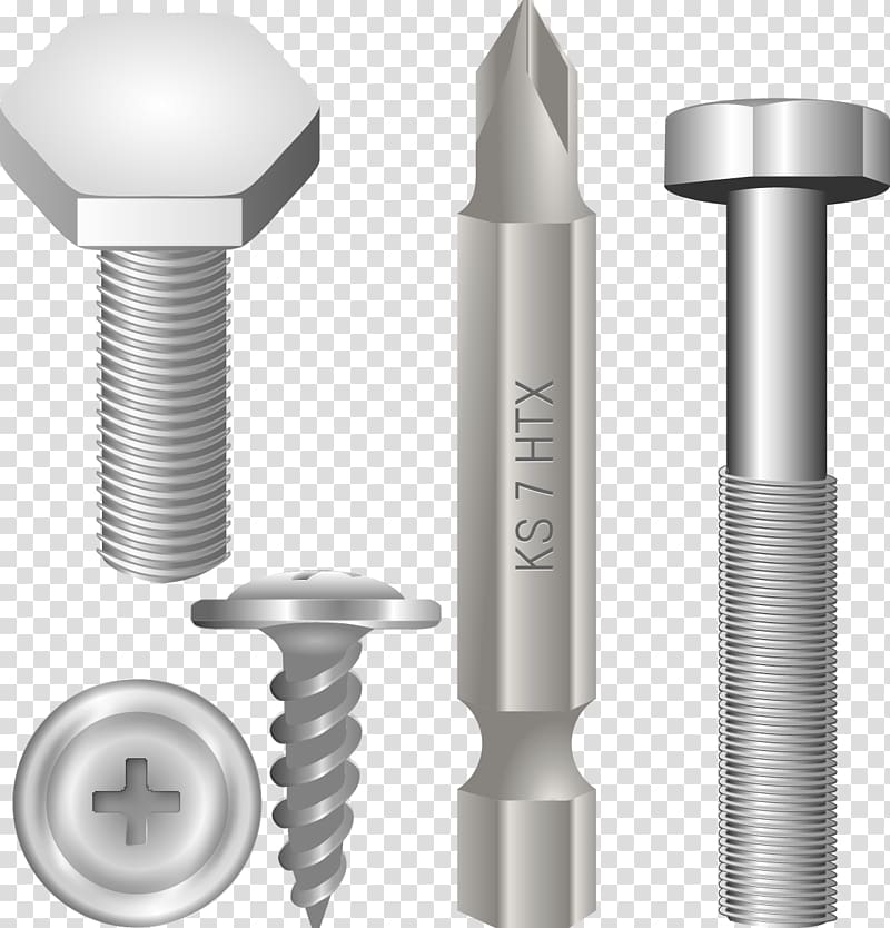 silver screw lot, Screwdriver Bolt Nut Pixabay, Screws transparent background PNG clipart