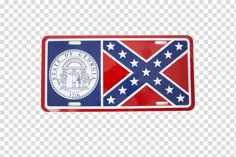 Georgia Vehicle License Plates Car Confederate States of America Modern display of the Confederate flag, car transparent background PNG clipart