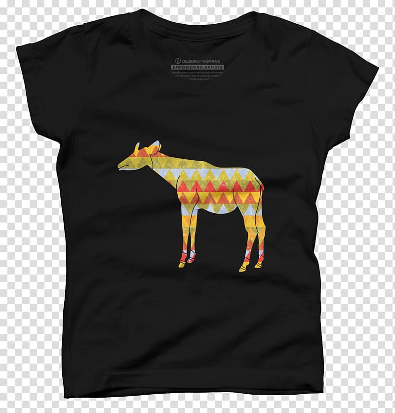T-shirt Giraffe Okapi Wildlife Reserve Ituri Province, T-shirt transparent background PNG clipart