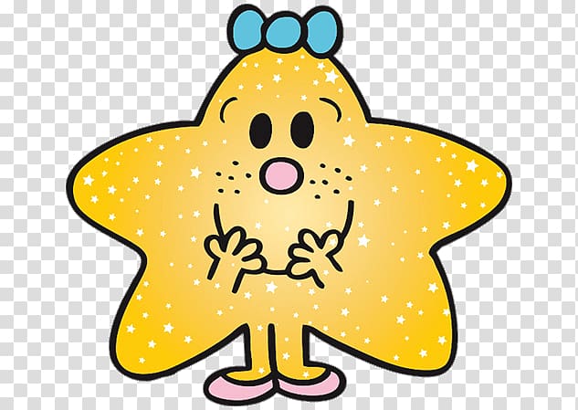 yellow star character art, Little Miss Sparkle transparent background PNG clipart