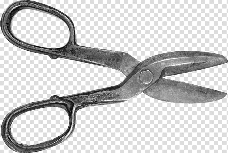 gray steel scissors, Vintage Scissors transparent background PNG clipart