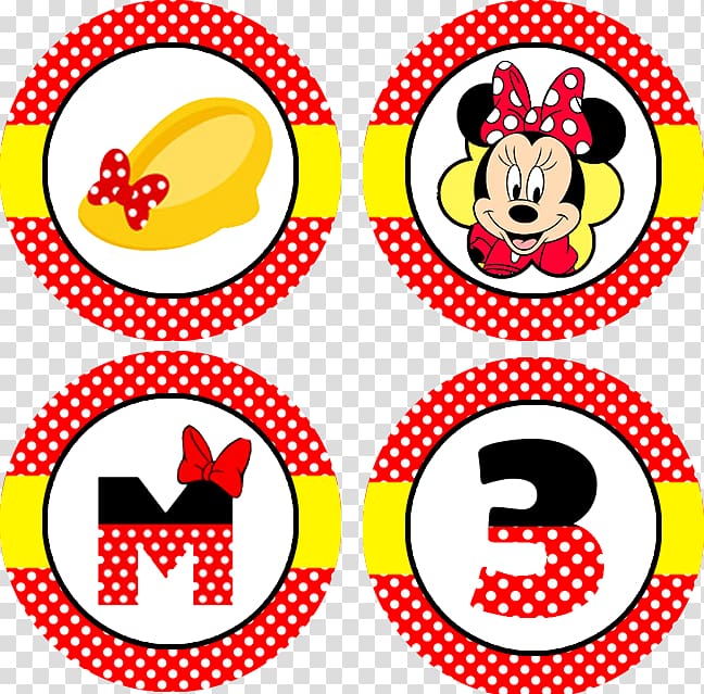 Minnie Mouse Mickey Mouse Red Party, topper transparent background PNG clipart