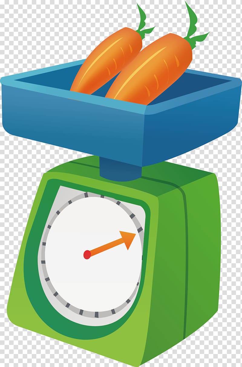Weighing scale Weight, Carrot elements transparent background PNG clipart