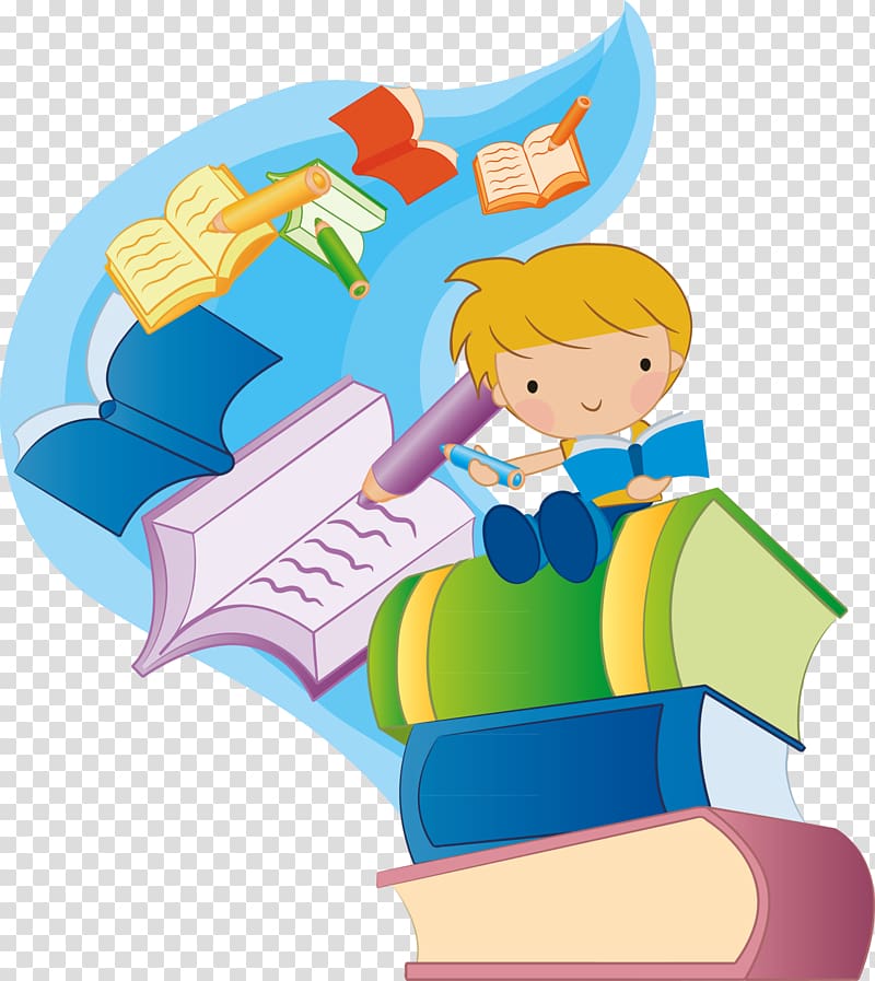 Textbook Reading Child, reading transparent background PNG clipart