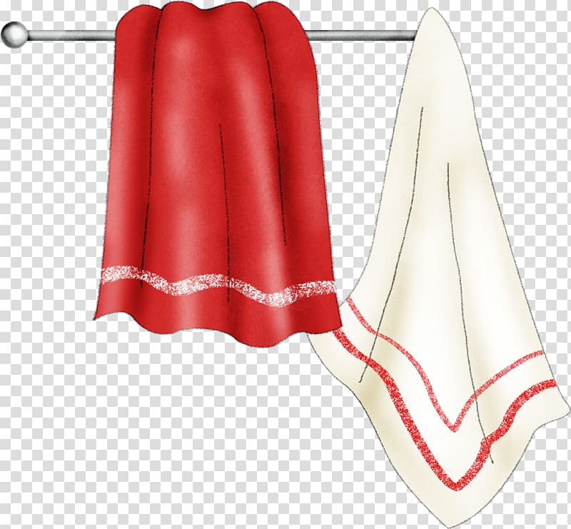Towel Textile Red , red Towel transparent background PNG clipart