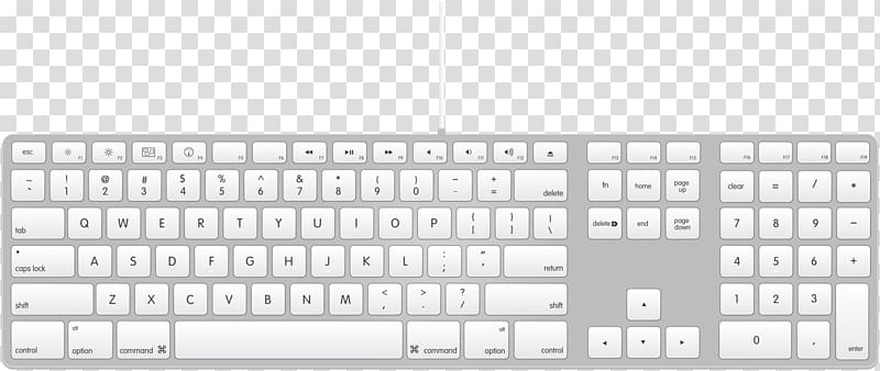 Computer keyboard Macintosh Laptop Apple Keyboard, Computer keyboard transparent background PNG clipart