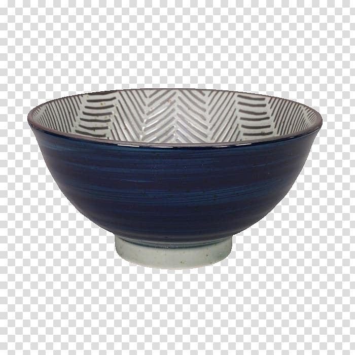 Bowl Pottery Ceramic Cobalt blue, herringbone transparent background PNG clipart