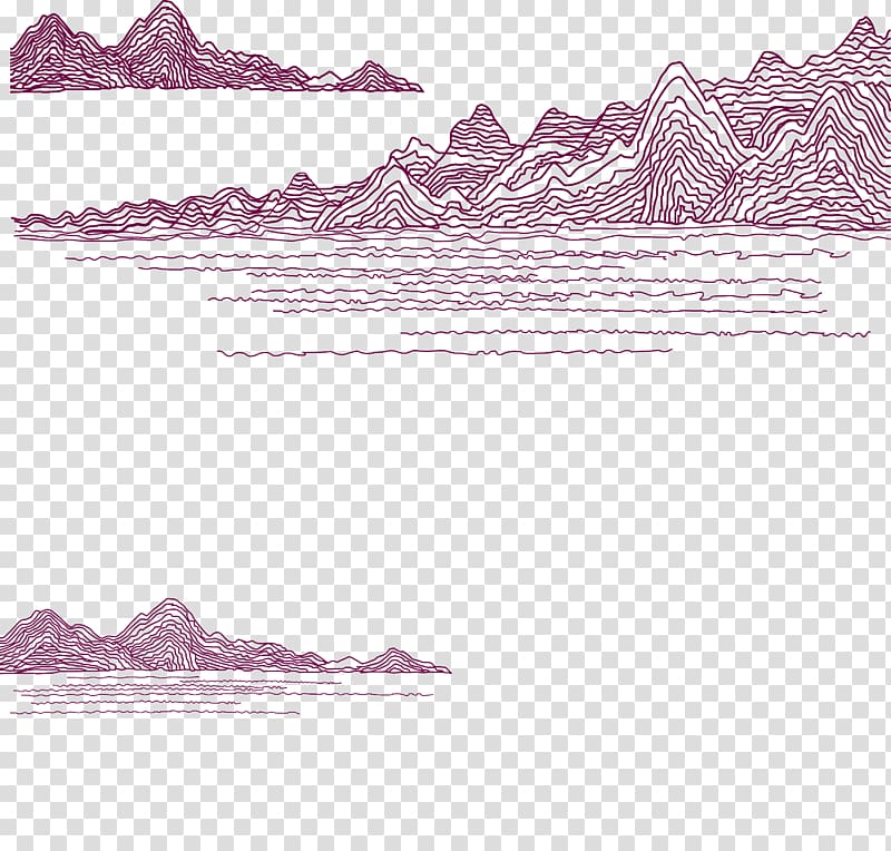 Illustration, Lines Landscape transparent background PNG clipart