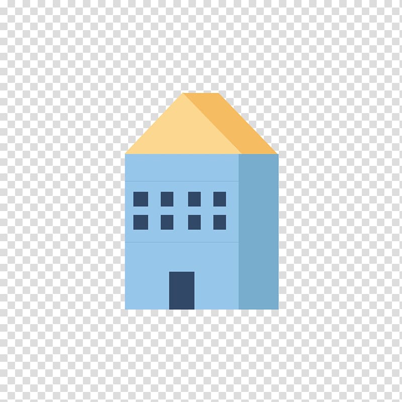 Blue Yellow Architecture, A model of yellow and blue squares transparent background PNG clipart