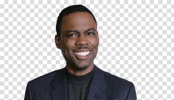 man in black formal suit smiling, Chris Rock Funny Face transparent background PNG clipart