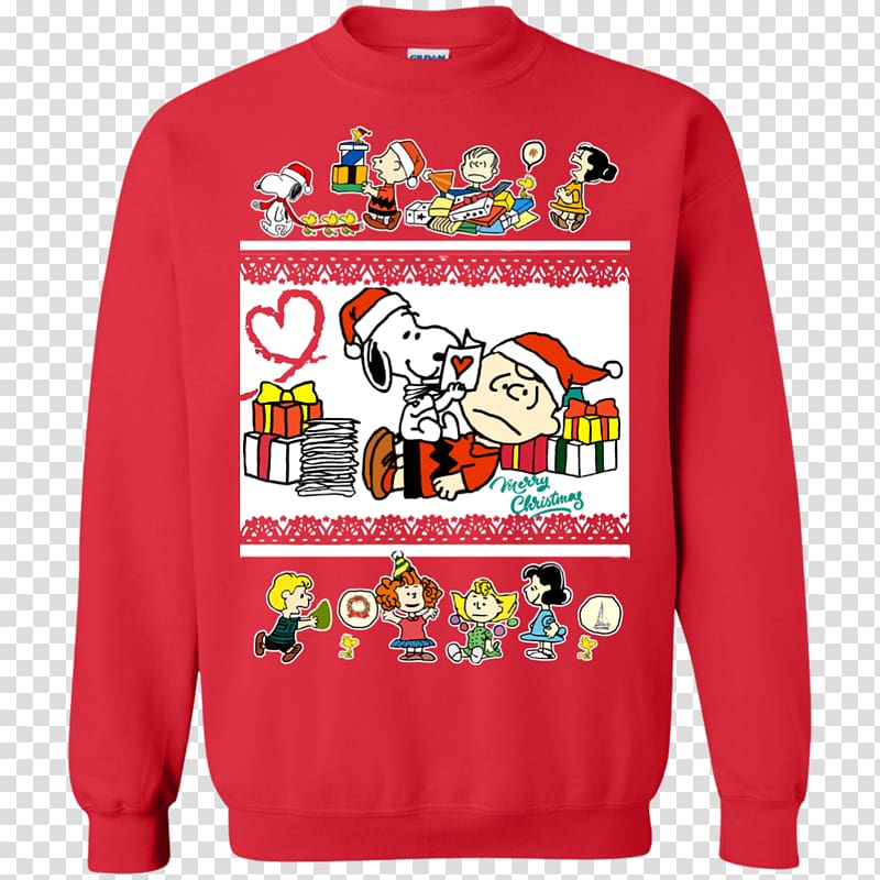 T-shirt Christmas jumper Sweater Hoodie Sleeve, T-shirt transparent background PNG clipart