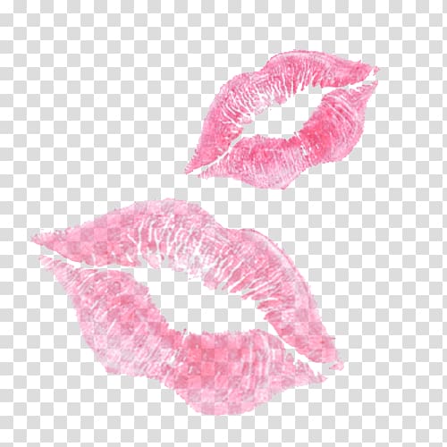 two pink kiss marks, Lip balm Chanel Lipstick, Lipstick lip balm transparent background PNG clipart