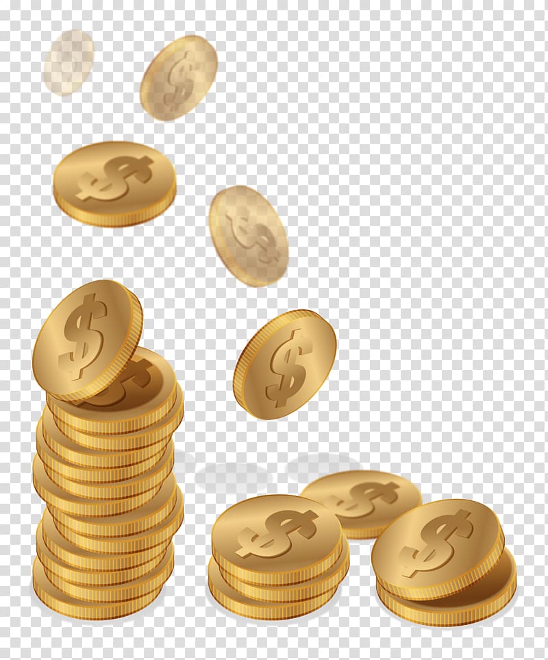 Gold coin, finance currency gold coin transparent background PNG clipart