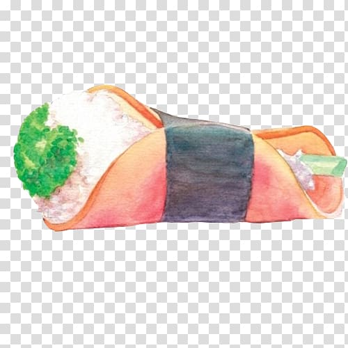 Bacon roll Onigiri Breakfast Ham, Bacon roll balls hand painting material transparent background PNG clipart