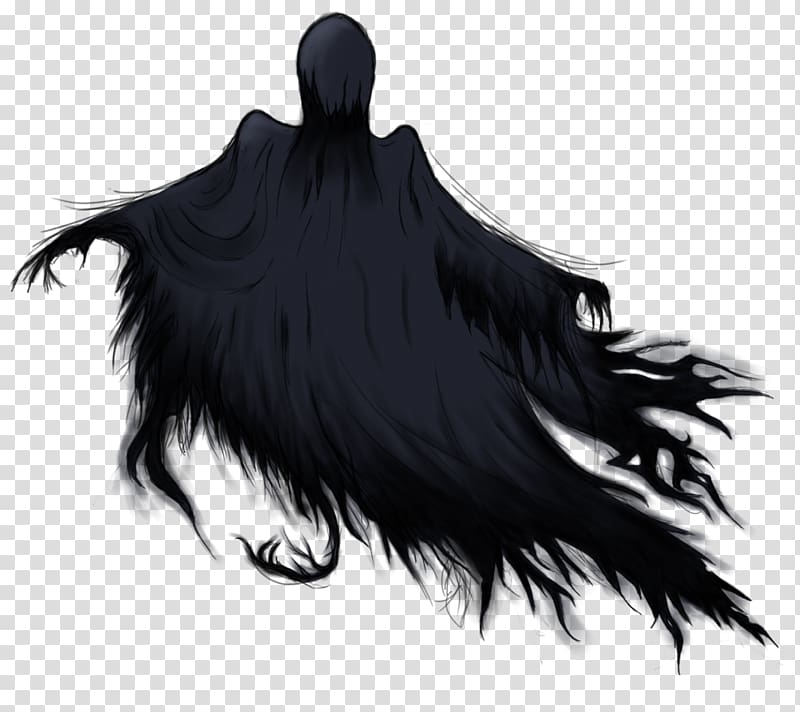 black ghost reaper illustration, dementor Harry Potter , Harry Potter transparent background PNG clipart