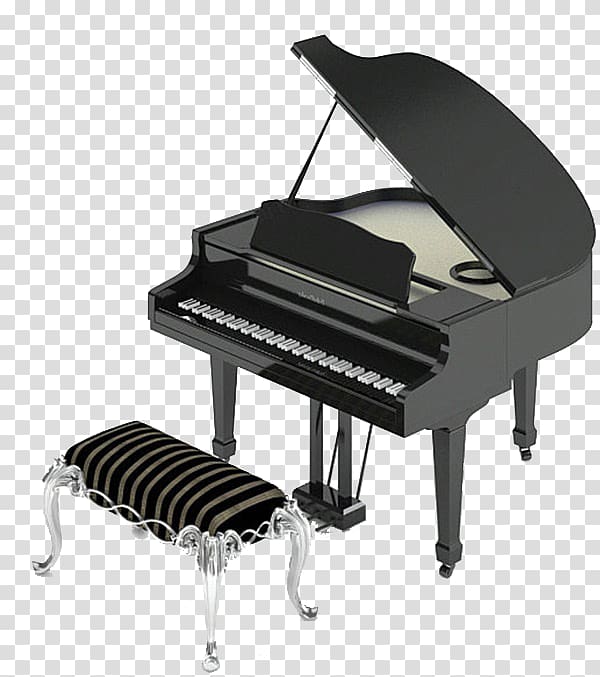 3D computer graphics Piano 3D modeling , Black piano transparent background PNG clipart