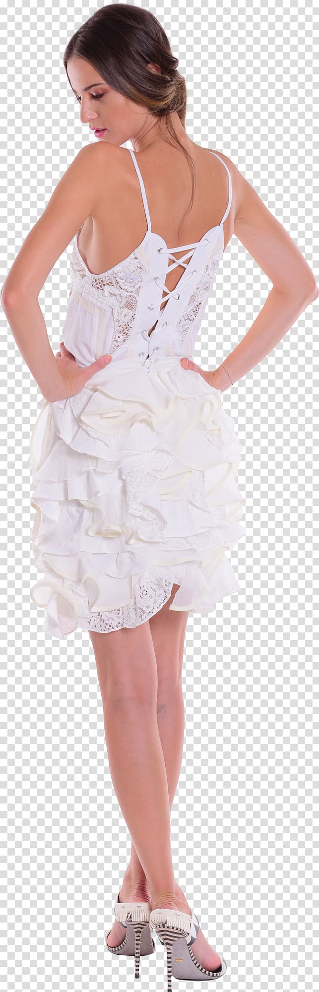 Chelsea White Wedding dress Clothing Cocktail dress, white gauze transparent background PNG clipart