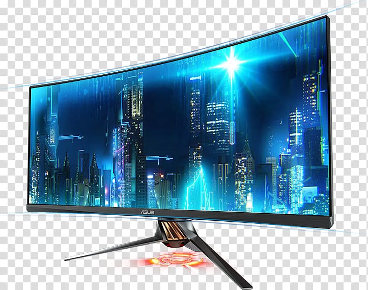 ASUS PG258Q Nvidia G-Sync 21:9 aspect ratio Computer Monitors IPS panel, one inch transparent background PNG clipart