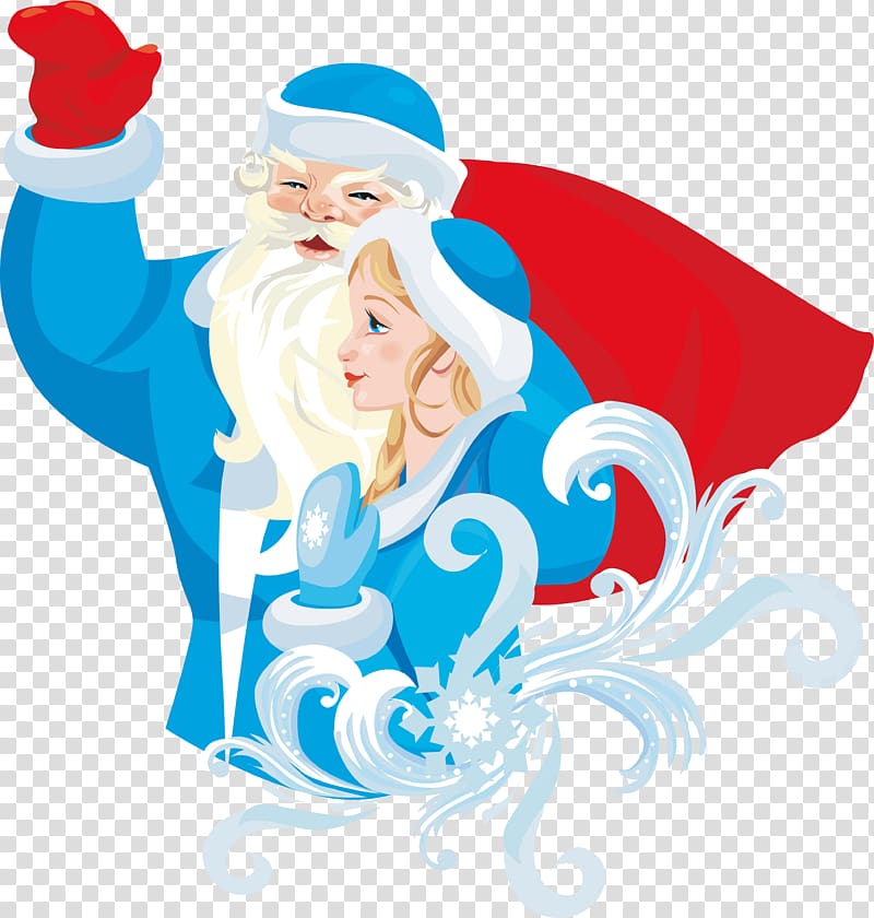Ded Moroz Snegurochka Santa Claus grandfather, eraser transparent background PNG clipart
