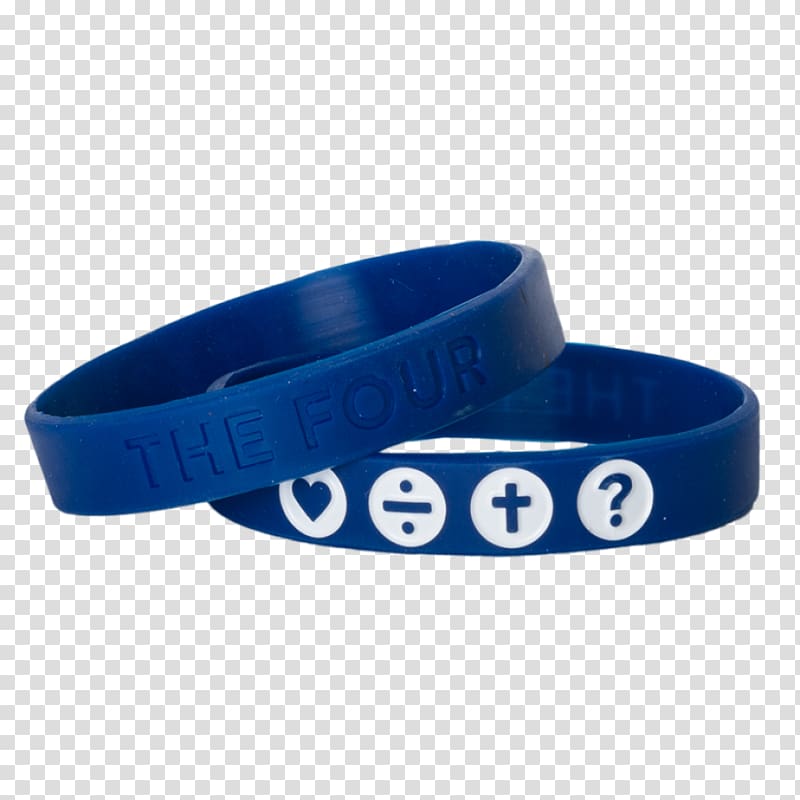 Wristband Bracelet Blue Magenta What would Jesus do?, others transparent background PNG clipart