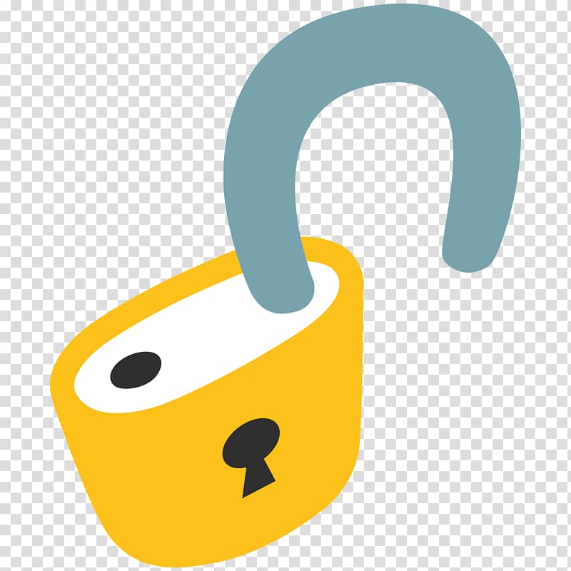 Open Lock Emoji Symbol Text messaging Meaning, database transparent background PNG clipart