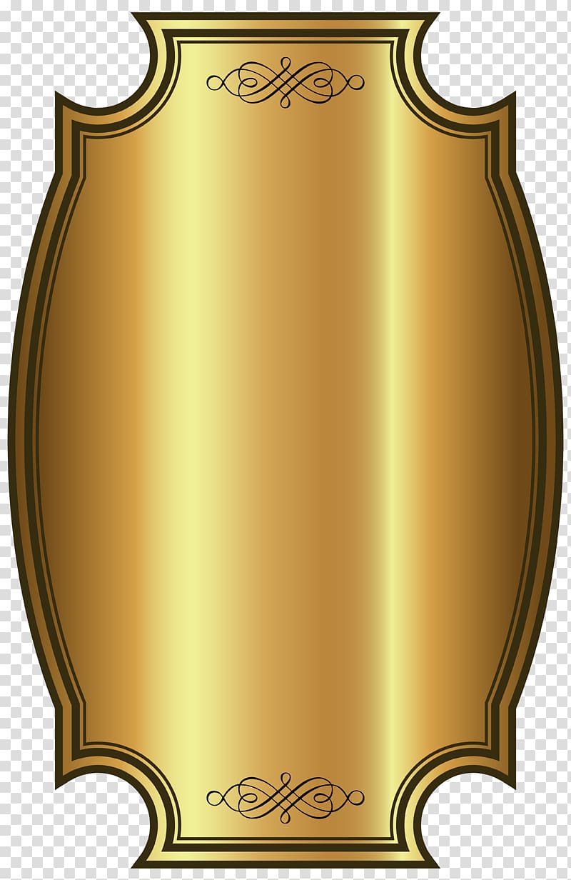 gold blank shield