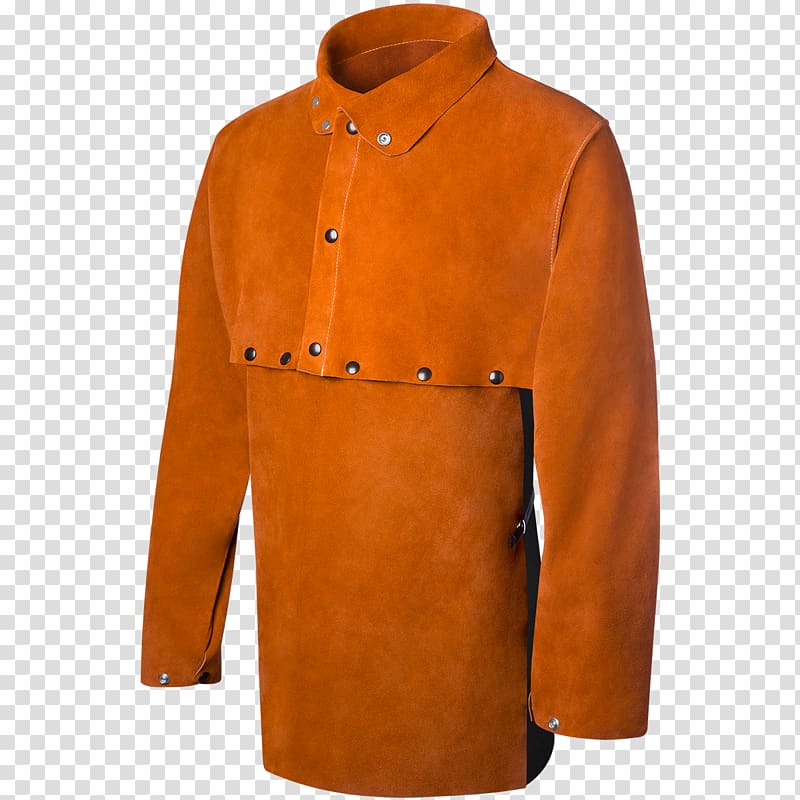 Sleeve Welding Jacket Leather Cowhide, jacket transparent background PNG clipart