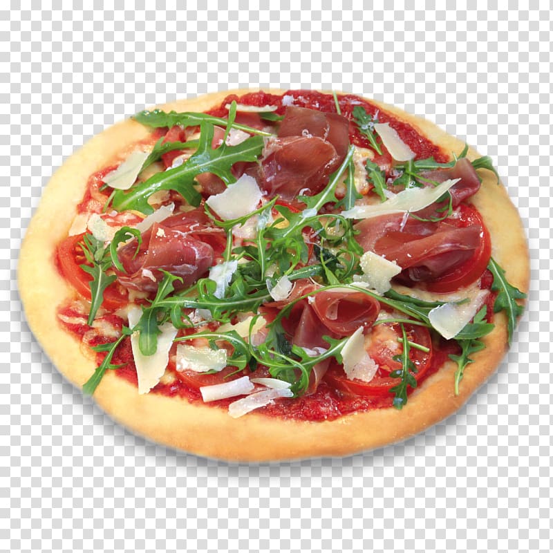 California-style pizza Sicilian pizza Prosciutto Bresaola, pizza transparent background PNG clipart
